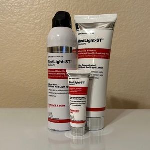 BNWOT BeautyWithLight Red Light Therapy Skincare Bundle Set - Step 1, 2, & 3